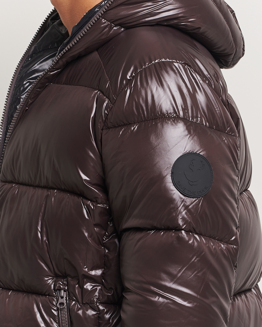 Men | Coats & Jackets | Save The Duck | Edgard Padded Puffer Brown Black