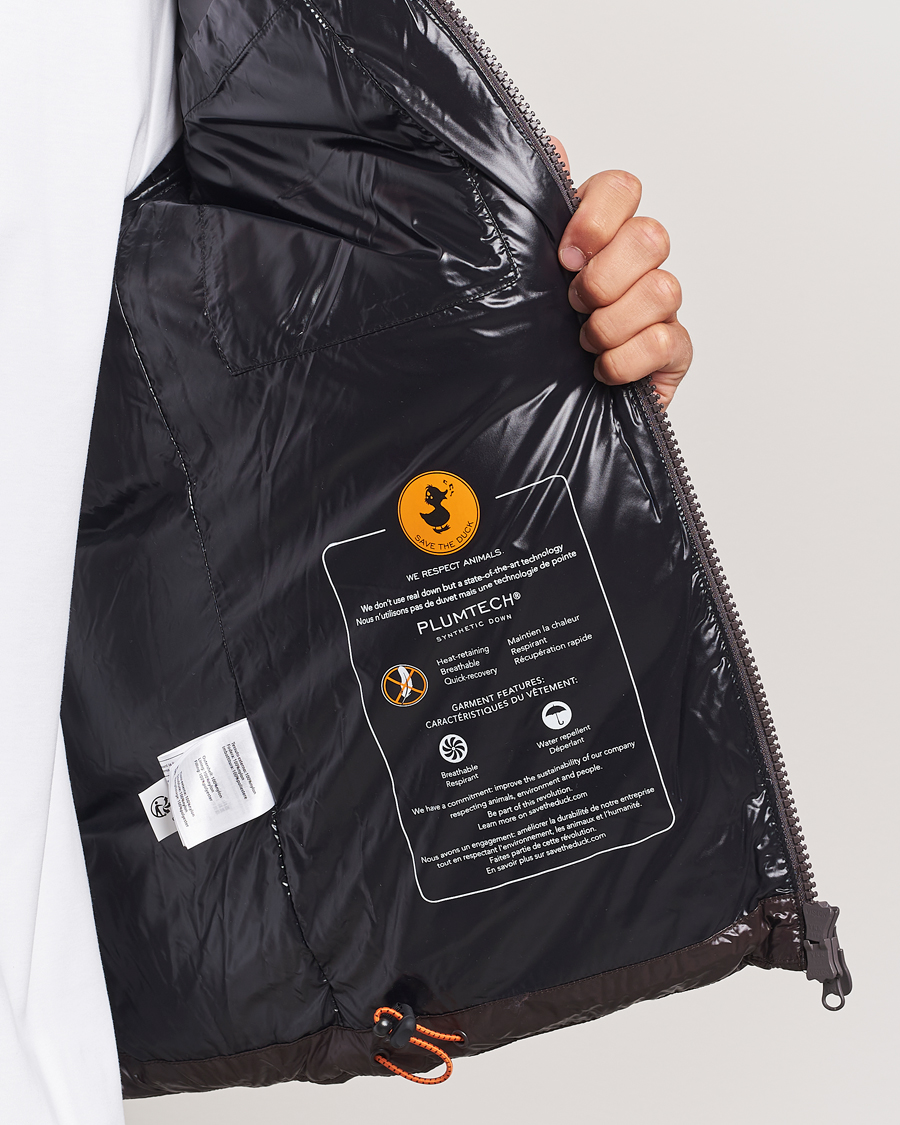 Men | Coats & Jackets | Save The Duck | Edgard Padded Puffer Brown Black