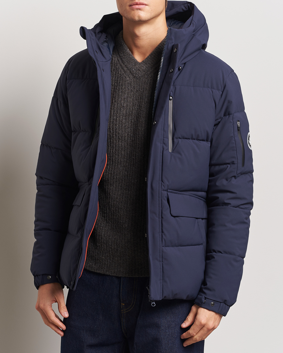 SAVE THE DUCK ネイビー ジャケット Save The Duck Alter Short Arctic Parka Navy at CareOfCarl.com