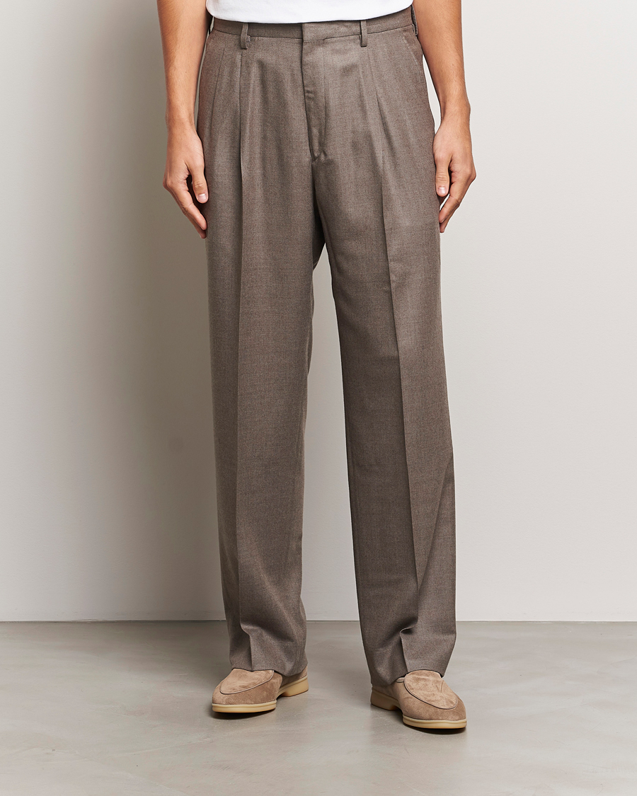 Men | Trousers | Auralee | Superlight Wool Slacks Top Brown