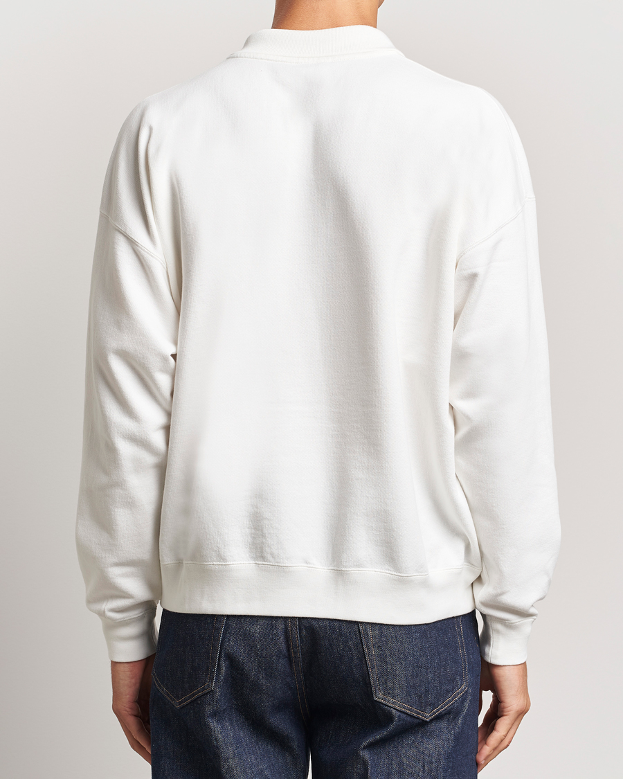 Men | Sweaters & Knitwear | Auralee | Pima Cotton Long Sleeve Polo White