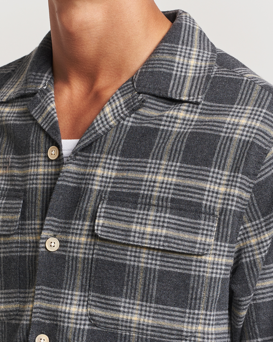 Men | Shirts | Sunflower | Flannel Pocket Shirt Grey Check