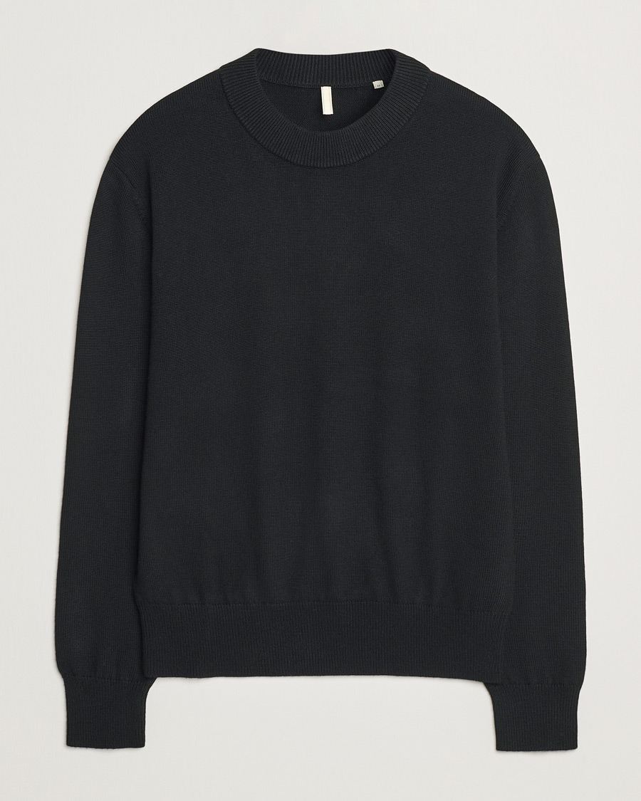 Men | Sweaters & Knitwear | Sunflower | Moon Merino Crewneck Black