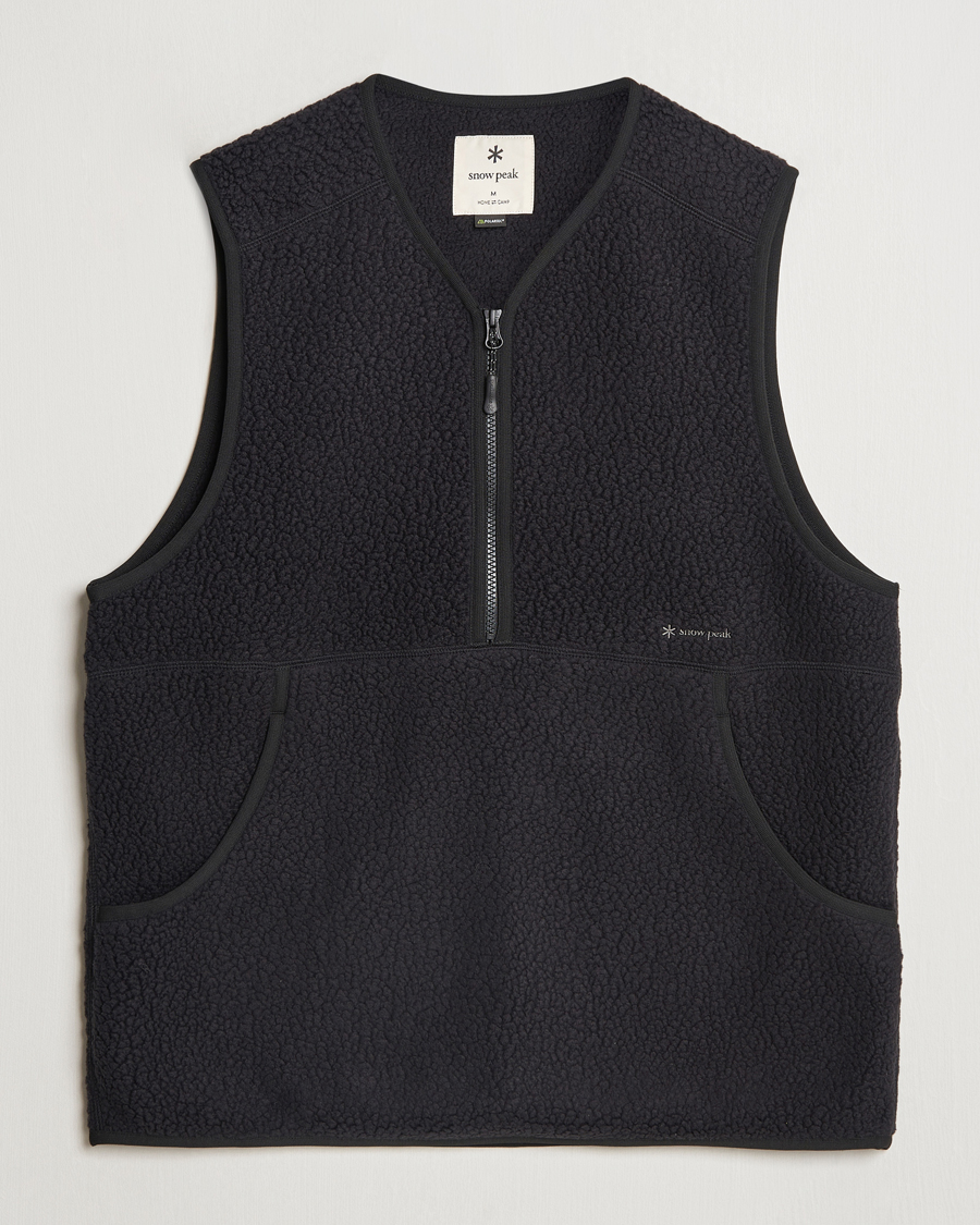 Men | Gilets | Snow Peak | Thermal Boa Fleece Vest Black