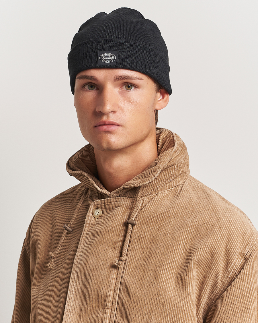 Snow Peak Flat Knit Cap Black at CareOfCarl.com