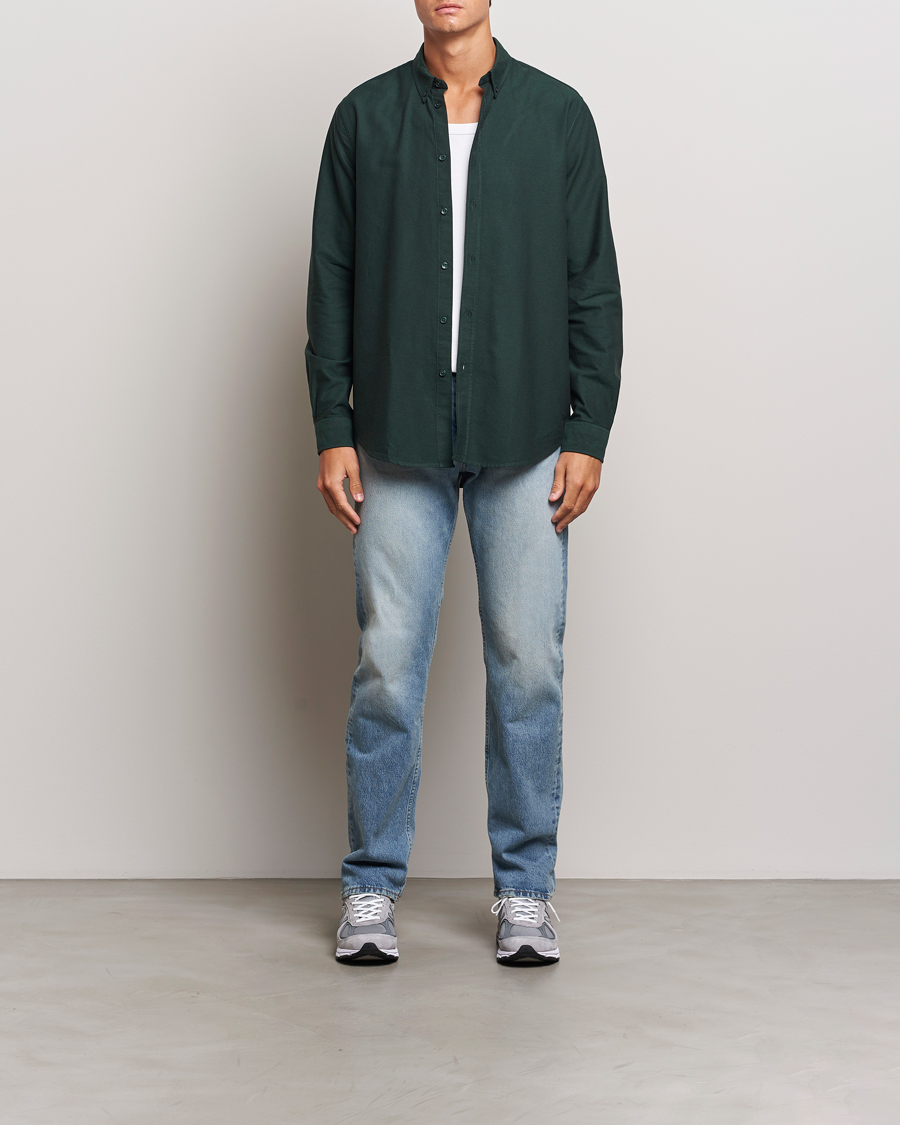 Men | Shirts | Samsøe Samsøe | Saliam Oxford Shirt Darkest Spruce