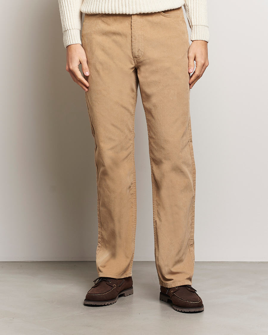 Men | Trousers | orSlow | Shoe Cut Corduroy Pants Beige