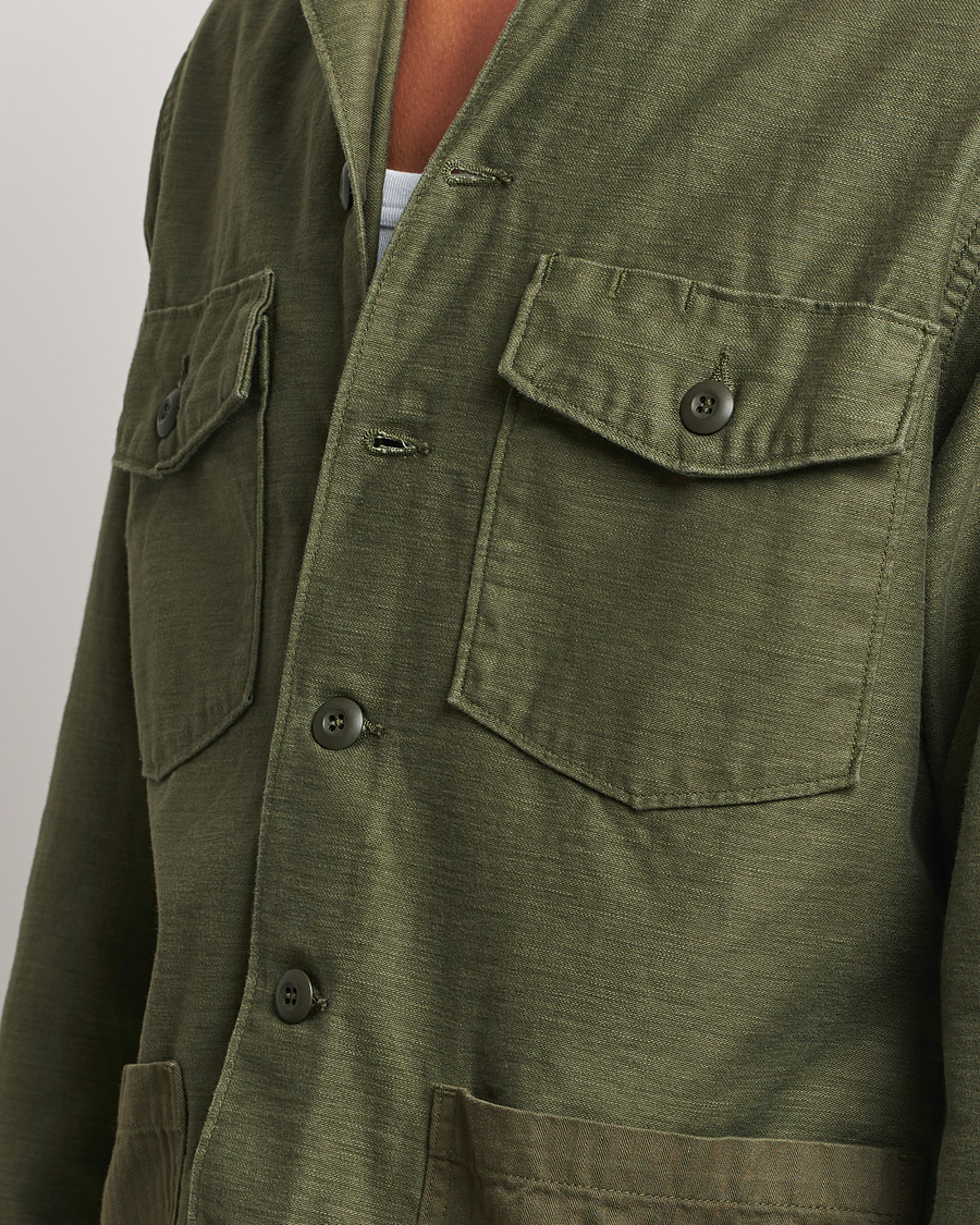 Men | Shirts | orSlow | 4 Pockets US Army Shirt Dark Olive