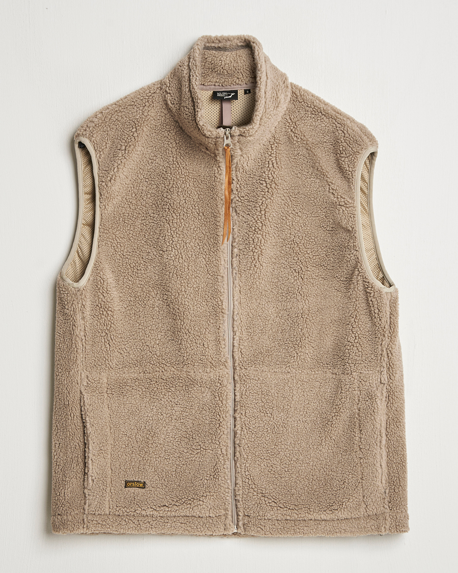 Men | Coats & Jackets | orSlow | Boa Fleece Vest Graige