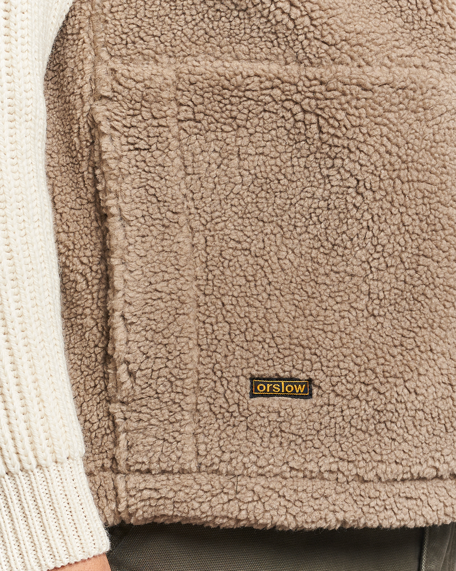 Men | Coats & Jackets | orSlow | Boa Fleece Vest Graige