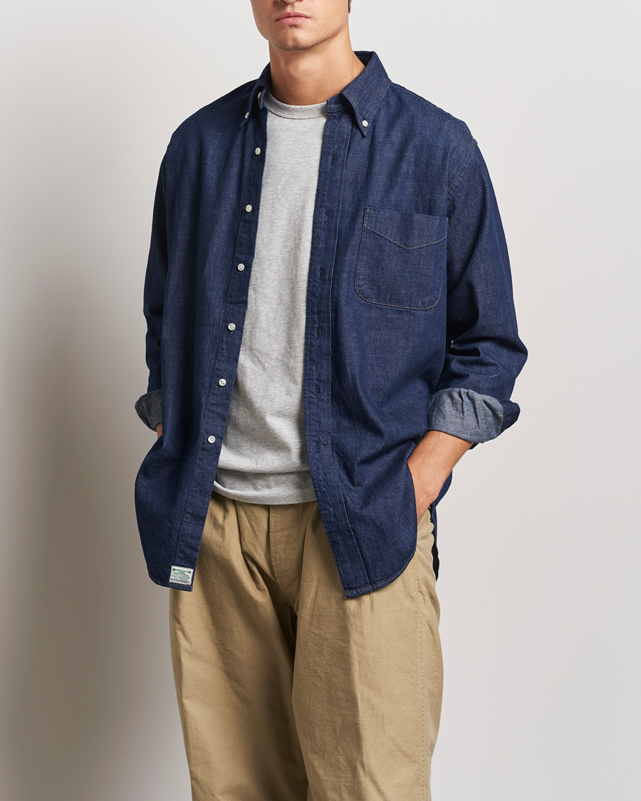 Men | Shirts | orSlow | Denim Button Down Shirt One Wash