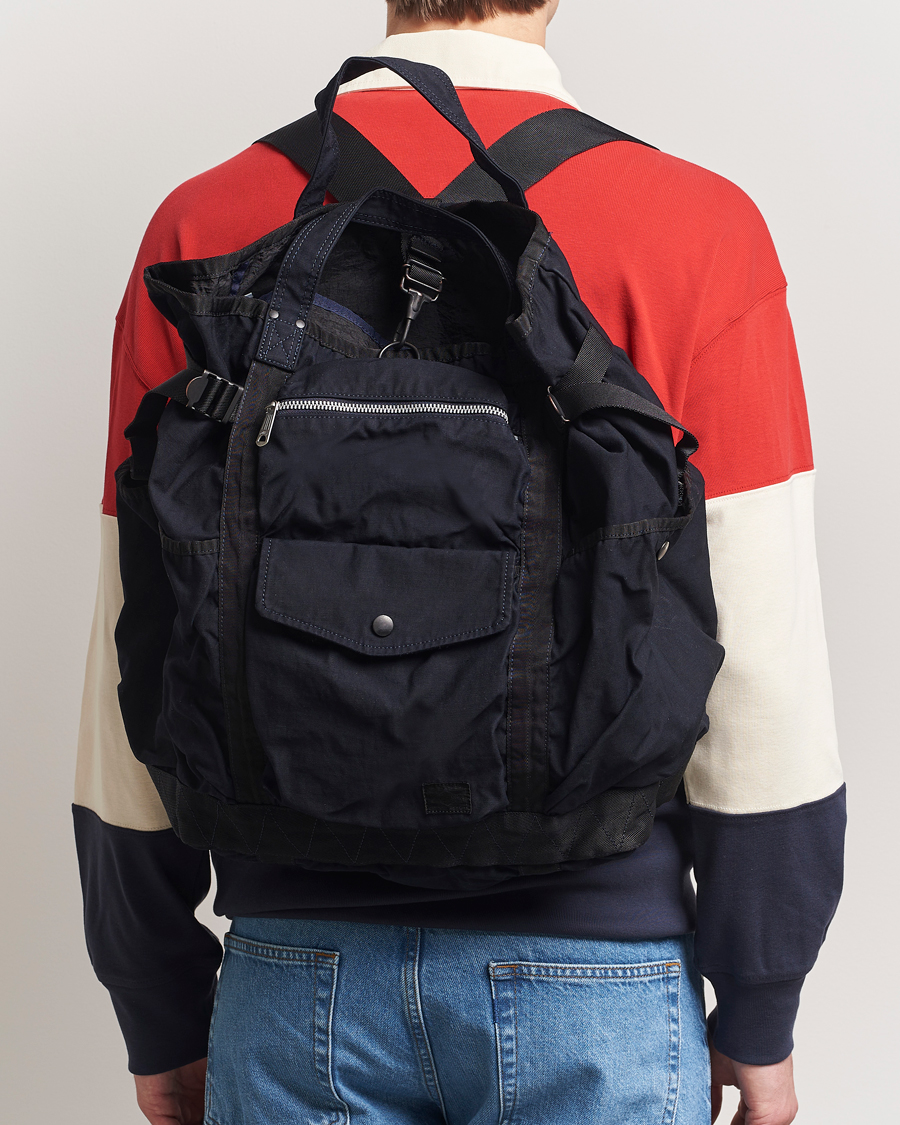 Porter-Yoshida & Co. Crag 2Way Rucksack Navy at CareOfCarl.com