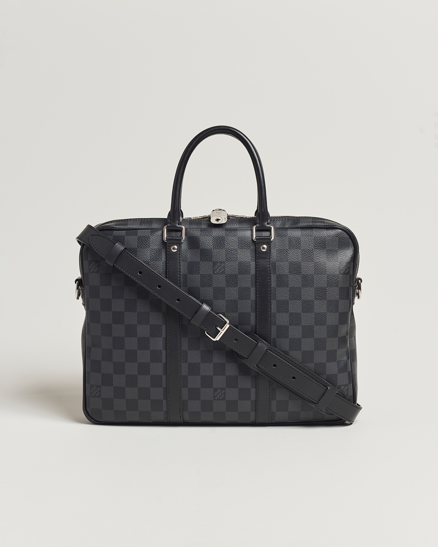 Men | Louis Vuitton Pre-Owned Porte-Documents Voyage Briefcase Damier Graphite | Louis Vuitton Pre-Owned | Porte-Documents Voyage Briefcase Damier Graphite