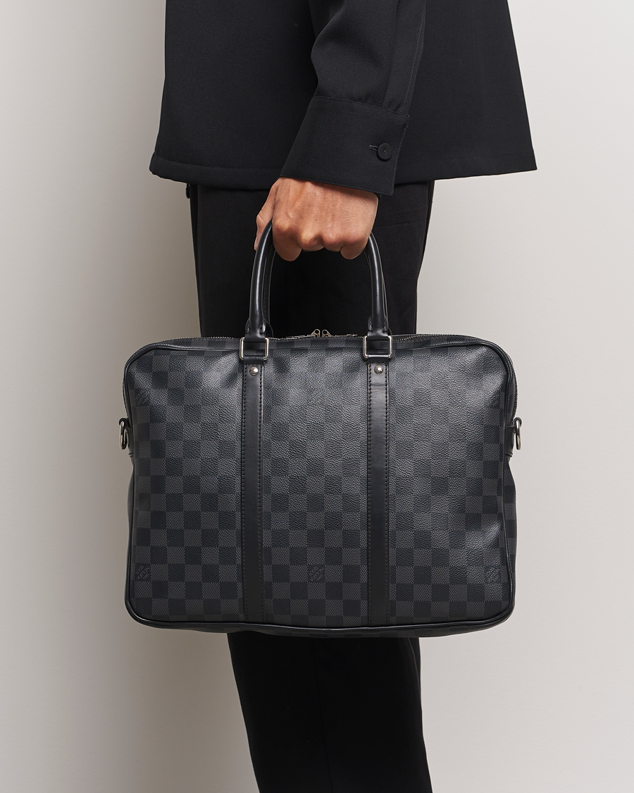 Men | Louis Vuitton Pre-Owned Porte-Documents Voyage Briefcase Damier Graphite | Louis Vuitton Pre-Owned | Porte-Documents Voyage Briefcase Damier Graphite
