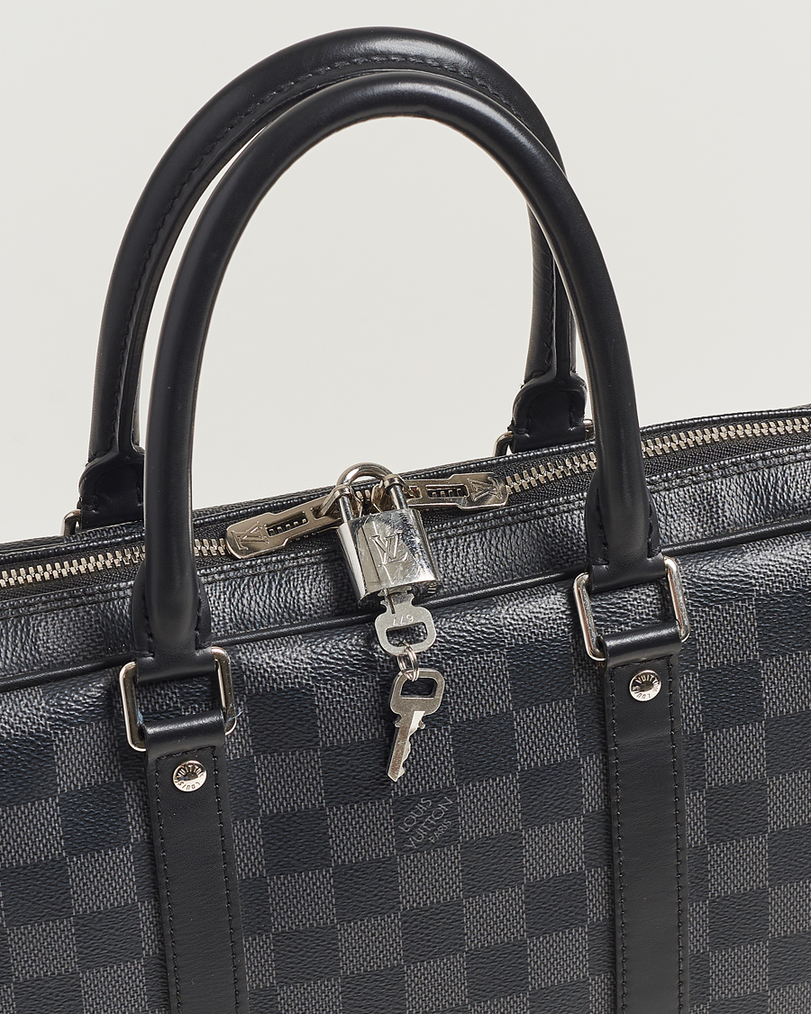 Men | Louis Vuitton Pre-Owned Porte-Documents Voyage Briefcase Damier Graphite | Louis Vuitton Pre-Owned | Porte-Documents Voyage Briefcase Damier Graphite