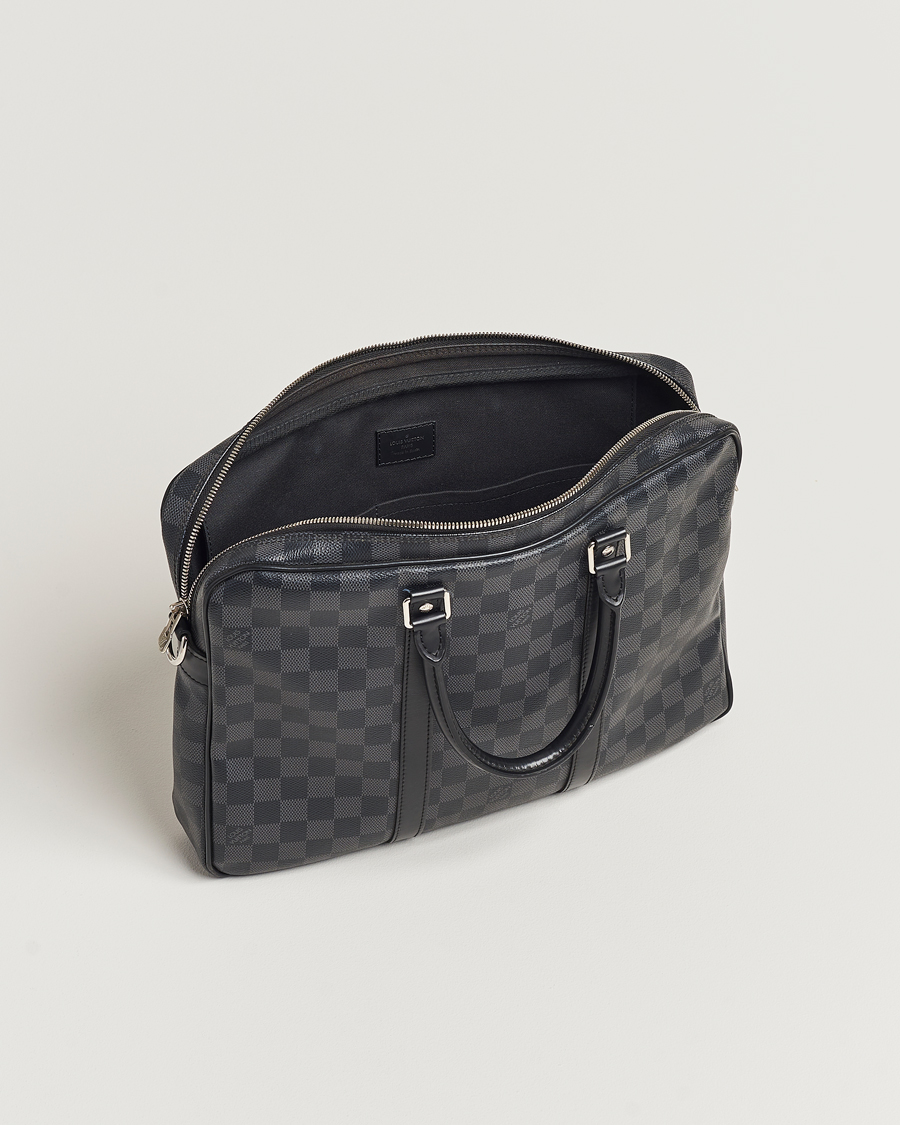 Men | Louis Vuitton Pre-Owned Porte-Documents Voyage Briefcase Damier Graphite | Louis Vuitton Pre-Owned | Porte-Documents Voyage Briefcase Damier Graphite