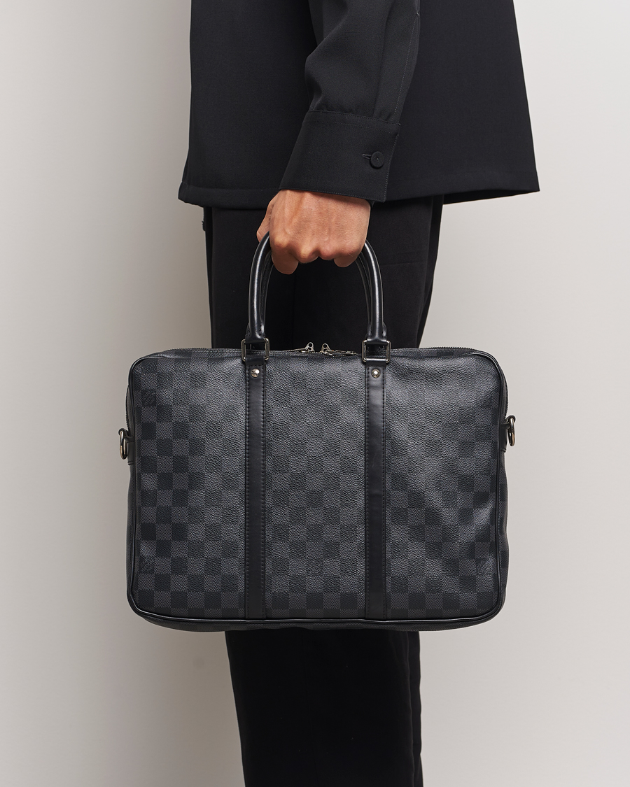 Men | Louis Vuitton Pre-Owned Porte-Documents Voyage Briefcase Damier Graphite | Louis Vuitton Pre-Owned | Porte-Documents Voyage Briefcase Damier Graphite