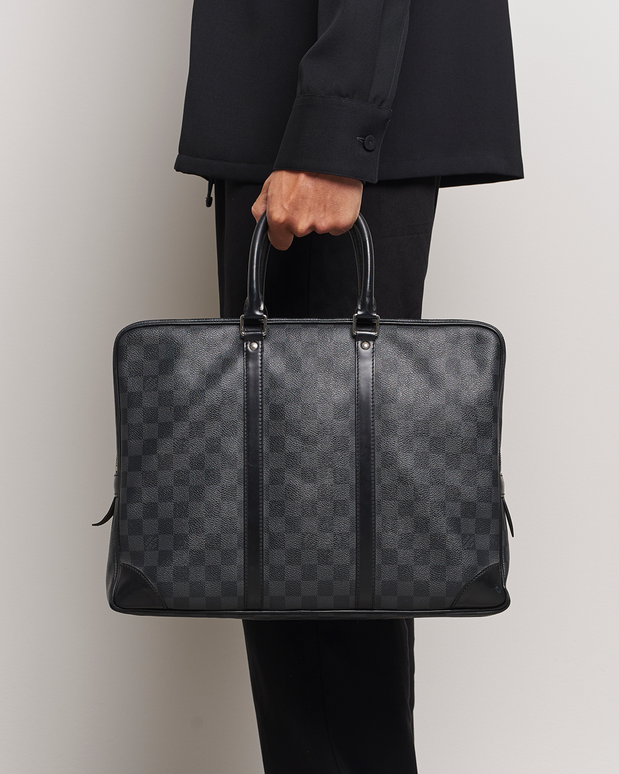 Men | Louis Vuitton Pre-Owned Porte-Documents Voyage Briefcase Damier Graphite | Louis Vuitton Pre-Owned | Porte-Documents Voyage Briefcase Damier Graphite