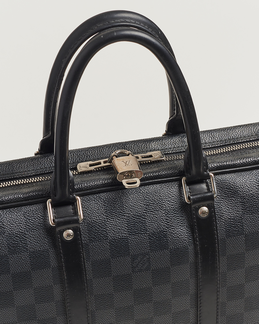 Men | Louis Vuitton Pre-Owned Porte-Documents Voyage Briefcase Damier Graphite | Louis Vuitton Pre-Owned | Porte-Documents Voyage Briefcase Damier Graphite