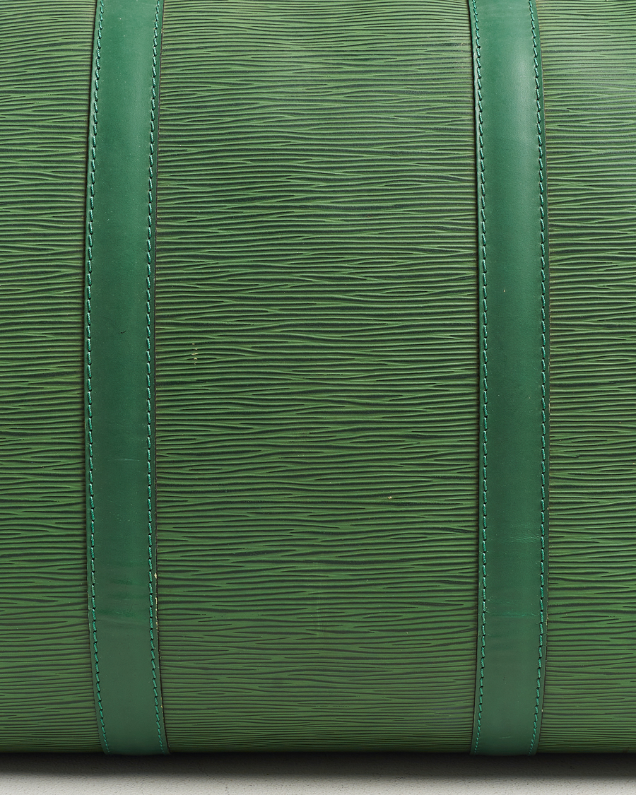 Men | Louis Vuitton Pre-Owned Keepall 50 EPI Leather Bag Green | Louis Vuitton Pre-Owned | Keepall 50 EPI Leather Bag Green