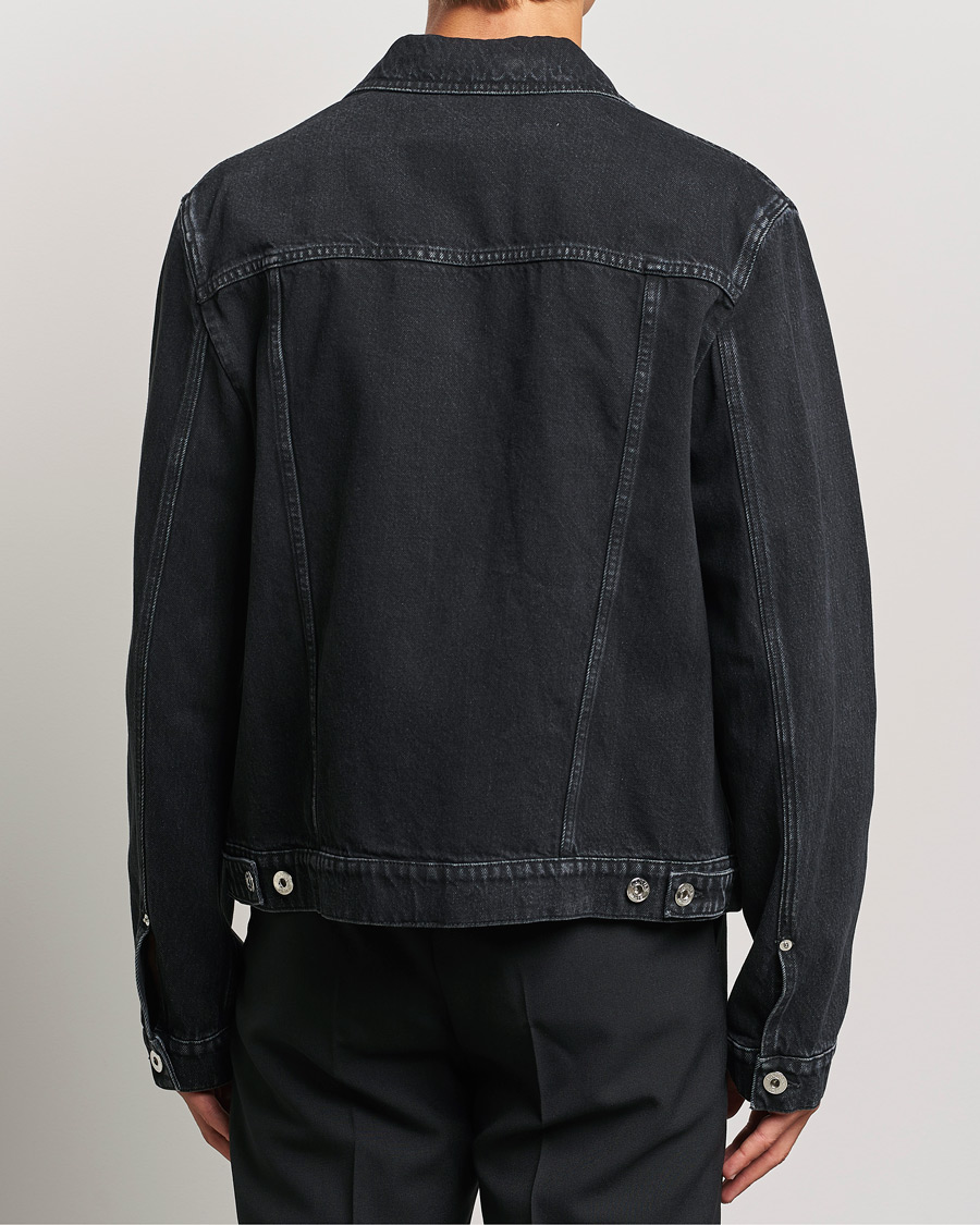 Men | Coats & Jackets | Lanvin | Leather Pocket Denim Jacket Black