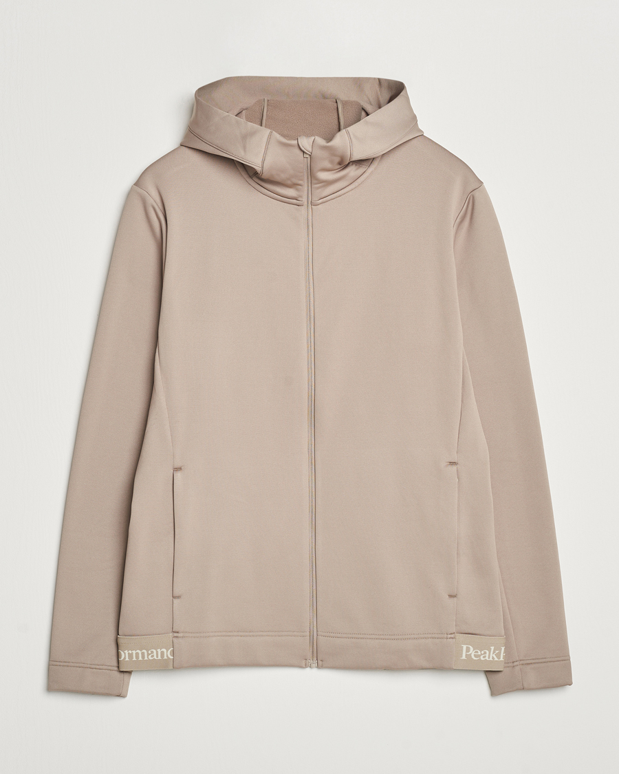 Men | Sweaters & Knitwear | Peak Performance | Rider Tech Zip Hood Avid Beige