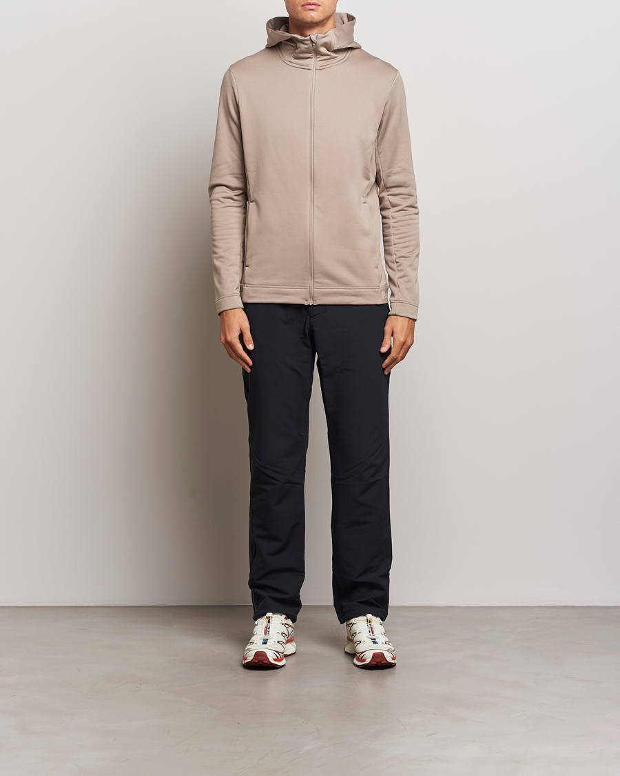 Men | Sweaters & Knitwear | Peak Performance | Rider Tech Zip Hood Avid Beige