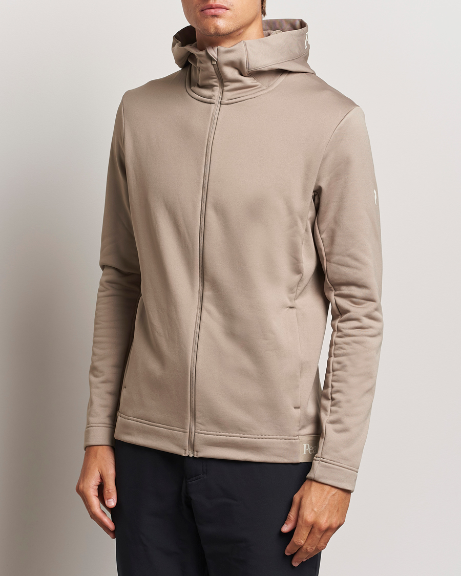 Men | Sweaters & Knitwear | Peak Performance | Rider Tech Zip Hood Avid Beige
