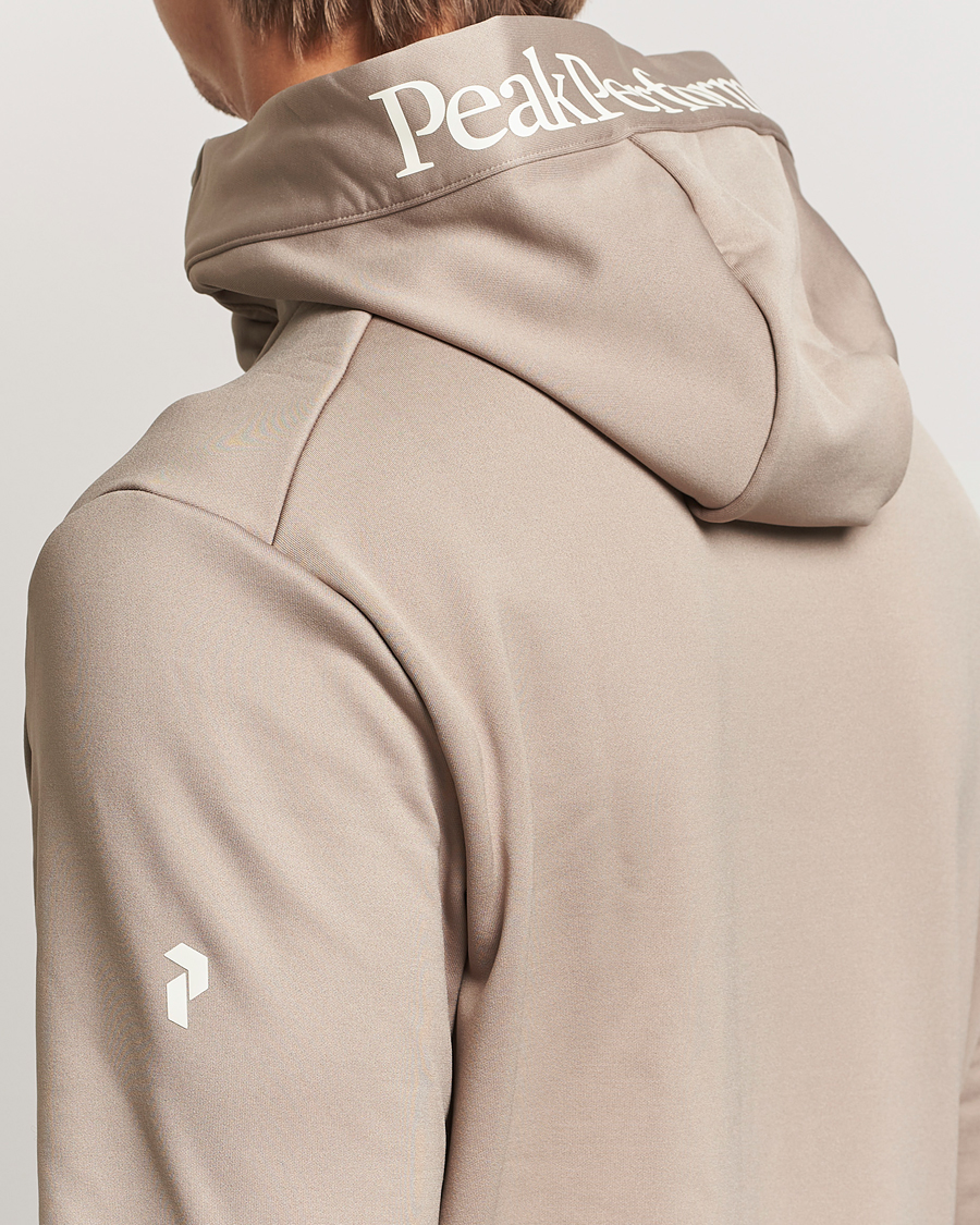 Men | Sweaters & Knitwear | Peak Performance | Rider Tech Zip Hood Avid Beige