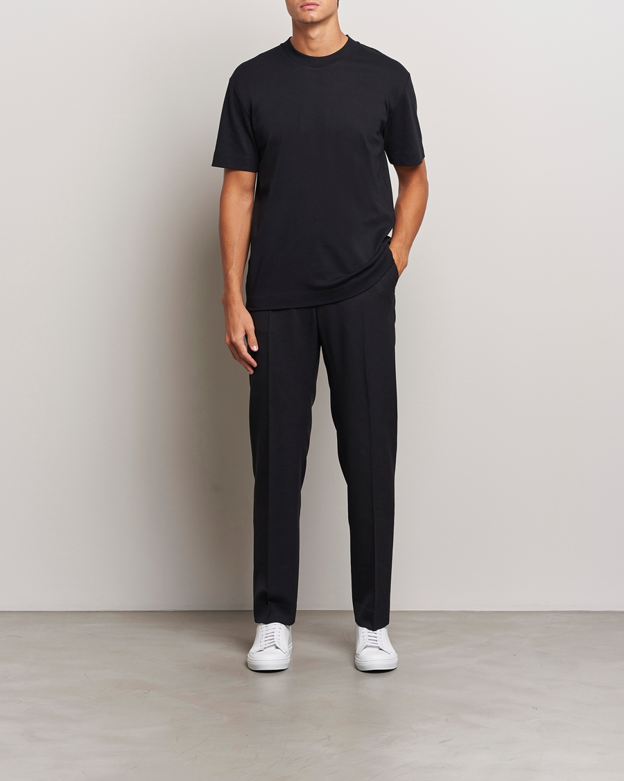 Men | T-Shirts | Sunspel | Heavy Weight Supima Cotton T-Shirt Black