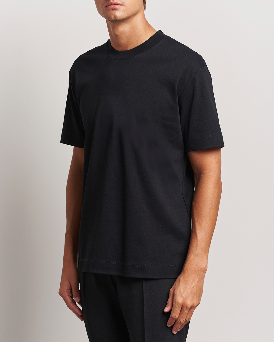 Men | T-Shirts | Sunspel | Heavy Weight Supima Cotton T-Shirt Black