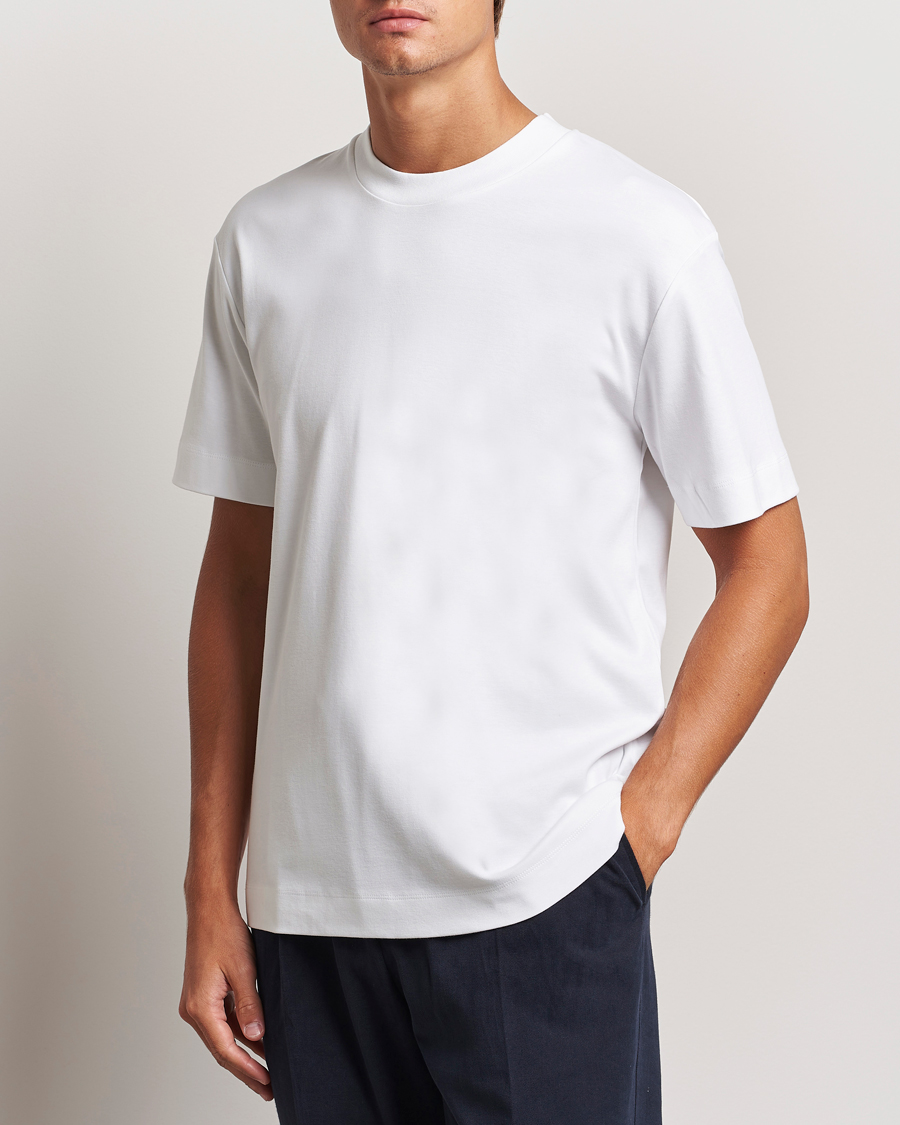 Sunspel Heavy Weight Supima Cotton T-Shirt White at CareOfCarl.com