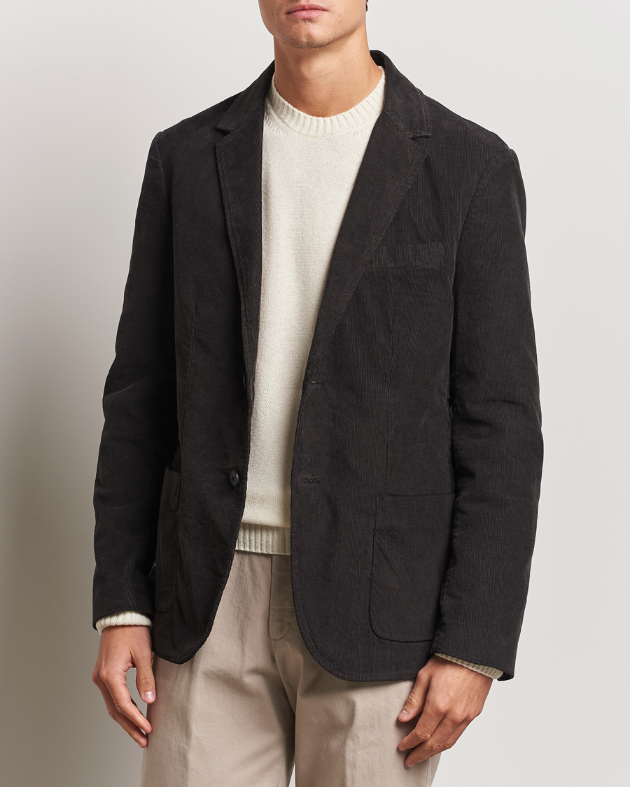 Men | Blazers | Sunspel | Relaxed Corduroy Blazer Coffee