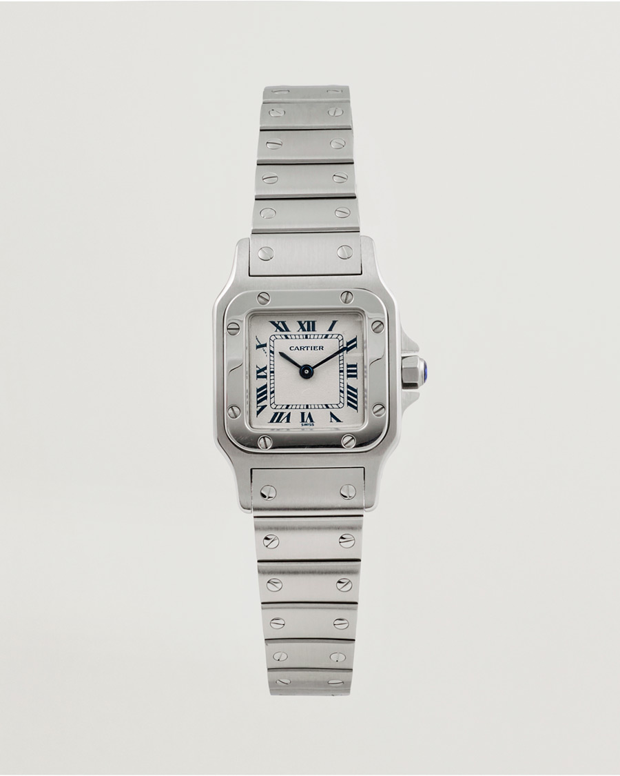 Men | Cartier Pre-Owned Santos Galbée 1565 Silver | Cartier Pre-Owned | Santos Galbée 1565 Silver