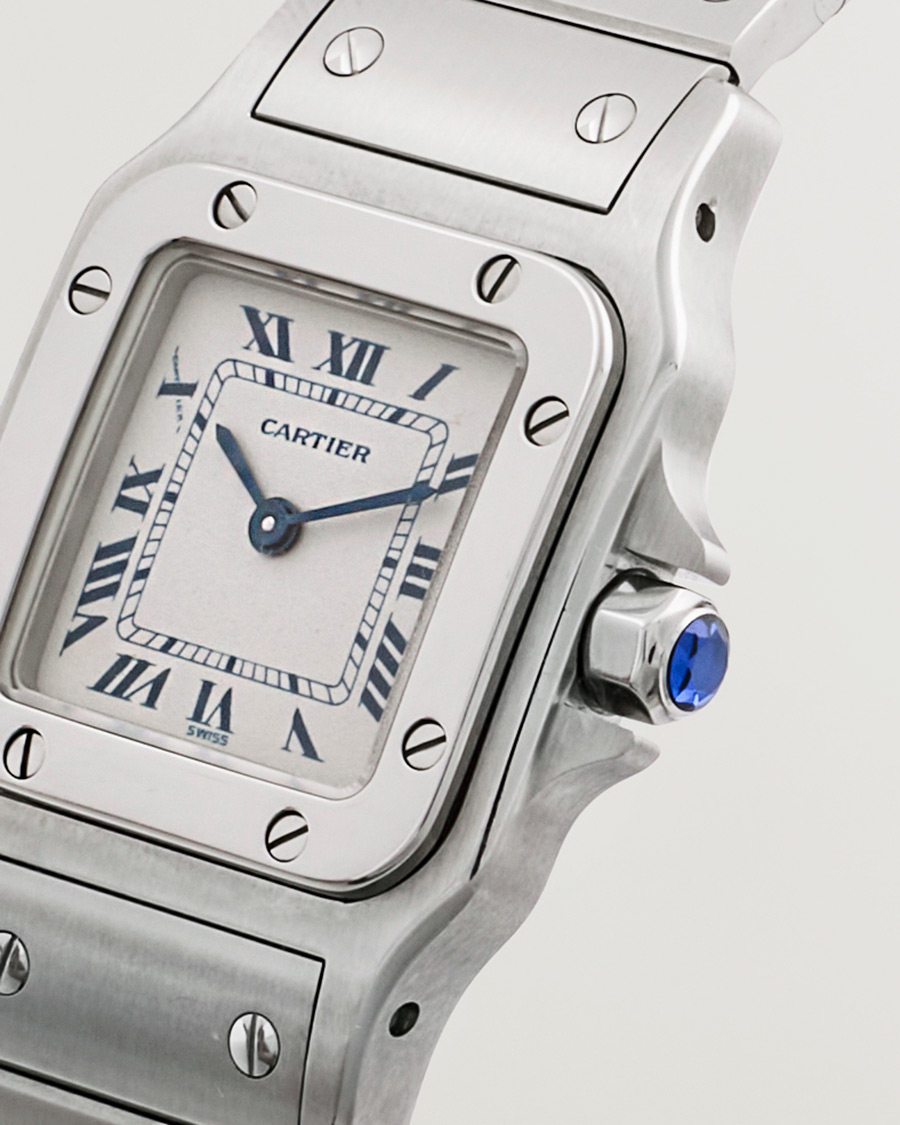Men | Cartier Pre-Owned Santos Galbée 1565 Silver | Cartier Pre-Owned | Santos Galbée 1565 Silver