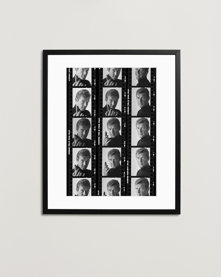 Men | Posters | Sonic Editions | Framed Roger Moore Contact Sheet