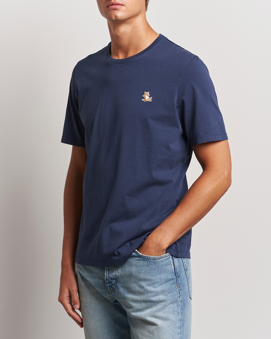 Maison Kitsuné Chillax Fox T-Shirt Eclipse Blue at CareOfCarl.com