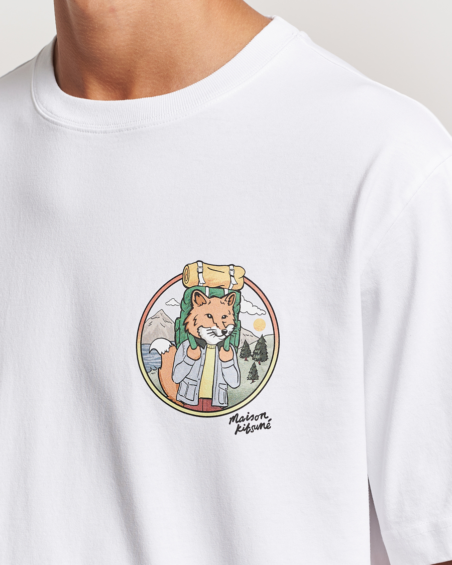 Maison Kitsuné Rambling Fox T-Shirt White at CareOfCarl.com