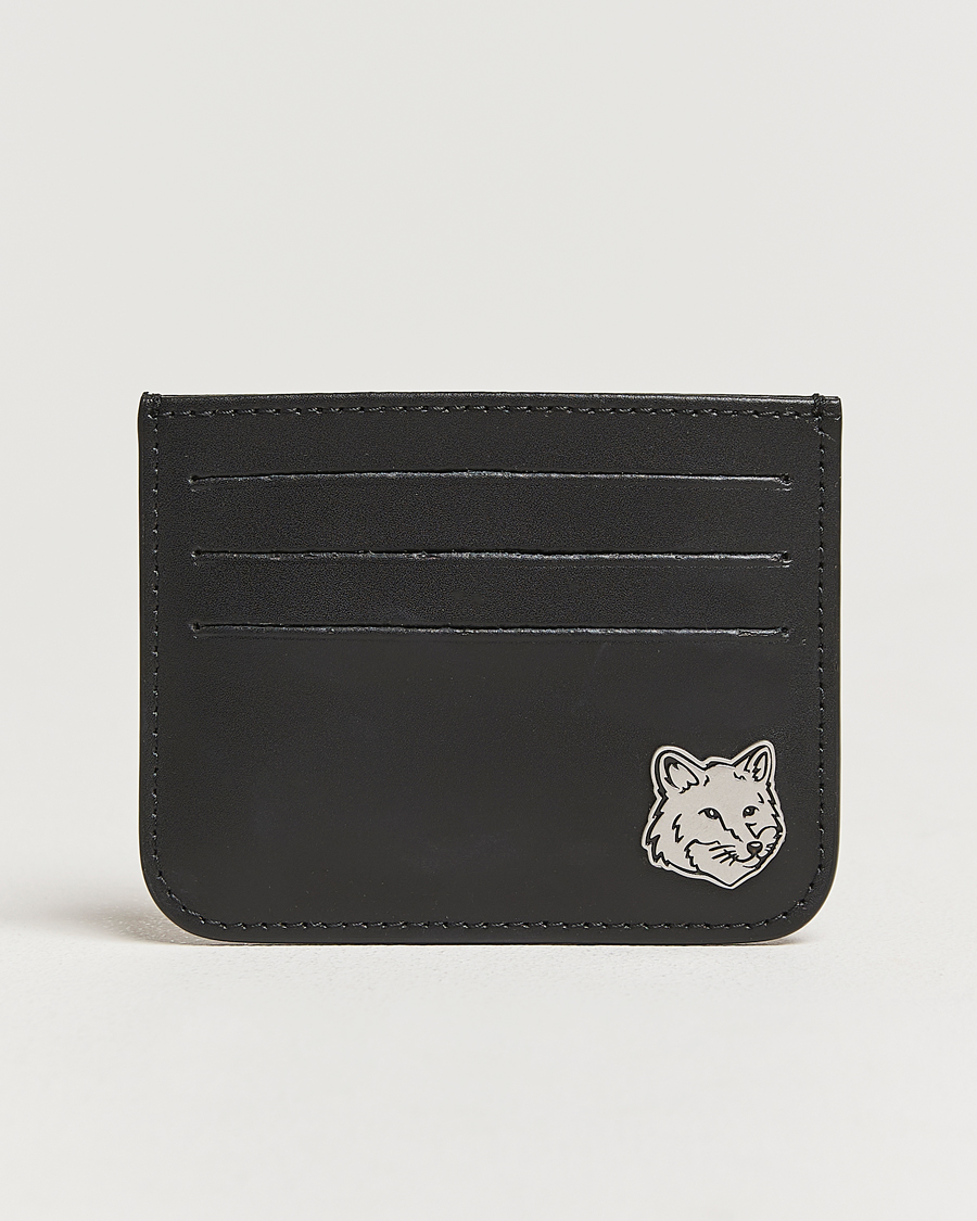 Men | Maison Kitsuné Fox Head Card Holder Black | Maison Kitsuné | Fox Head Card Holder Black