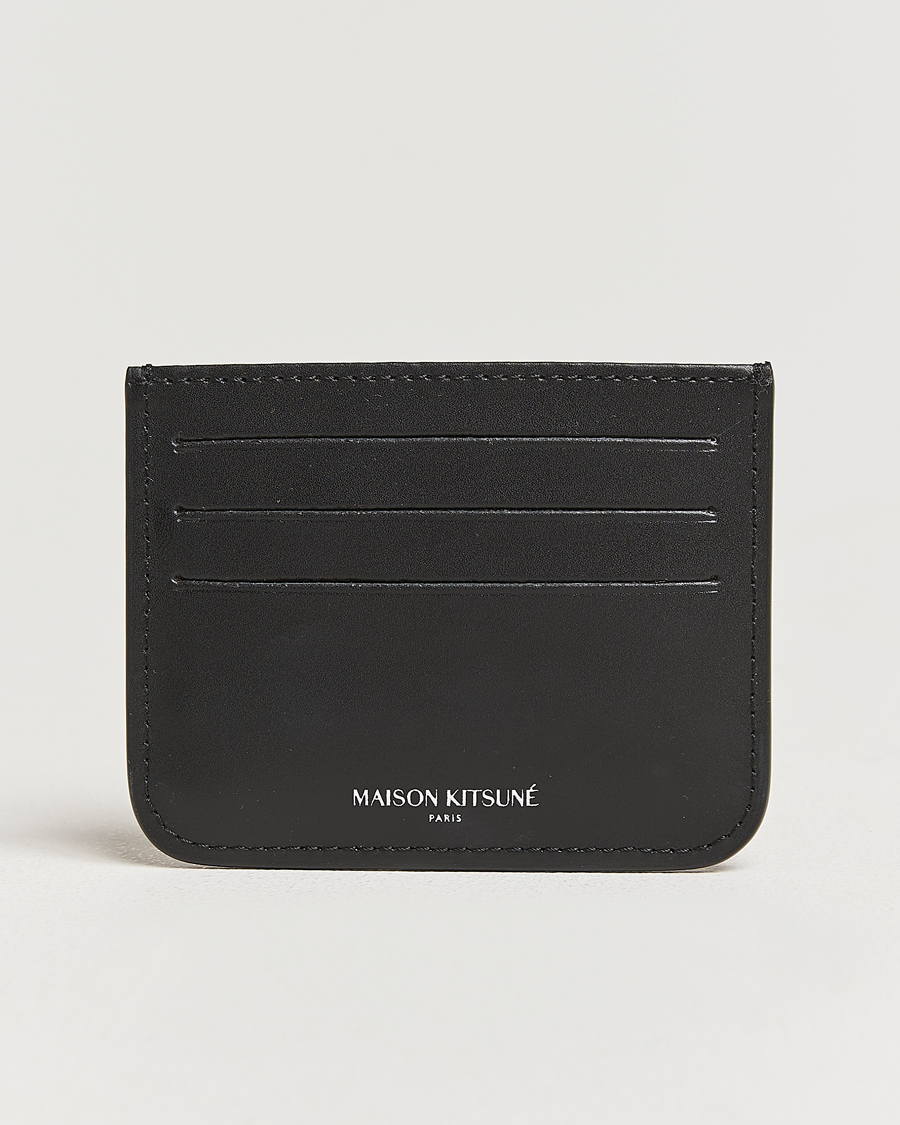 Men | Maison Kitsuné Fox Head Card Holder Black | Maison Kitsuné | Fox Head Card Holder Black