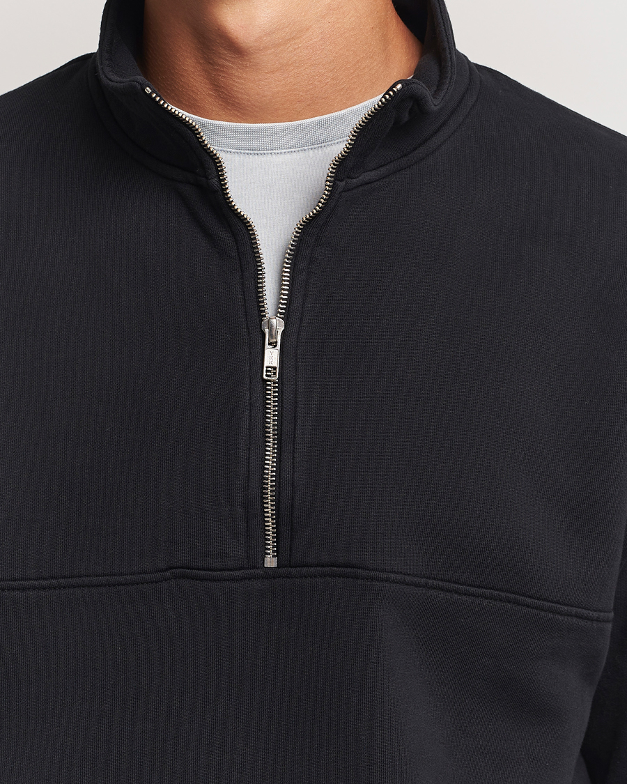 Men | Sweaters & Knitwear | Colorful Standard | Classic Organic Half-Zip Deep Black