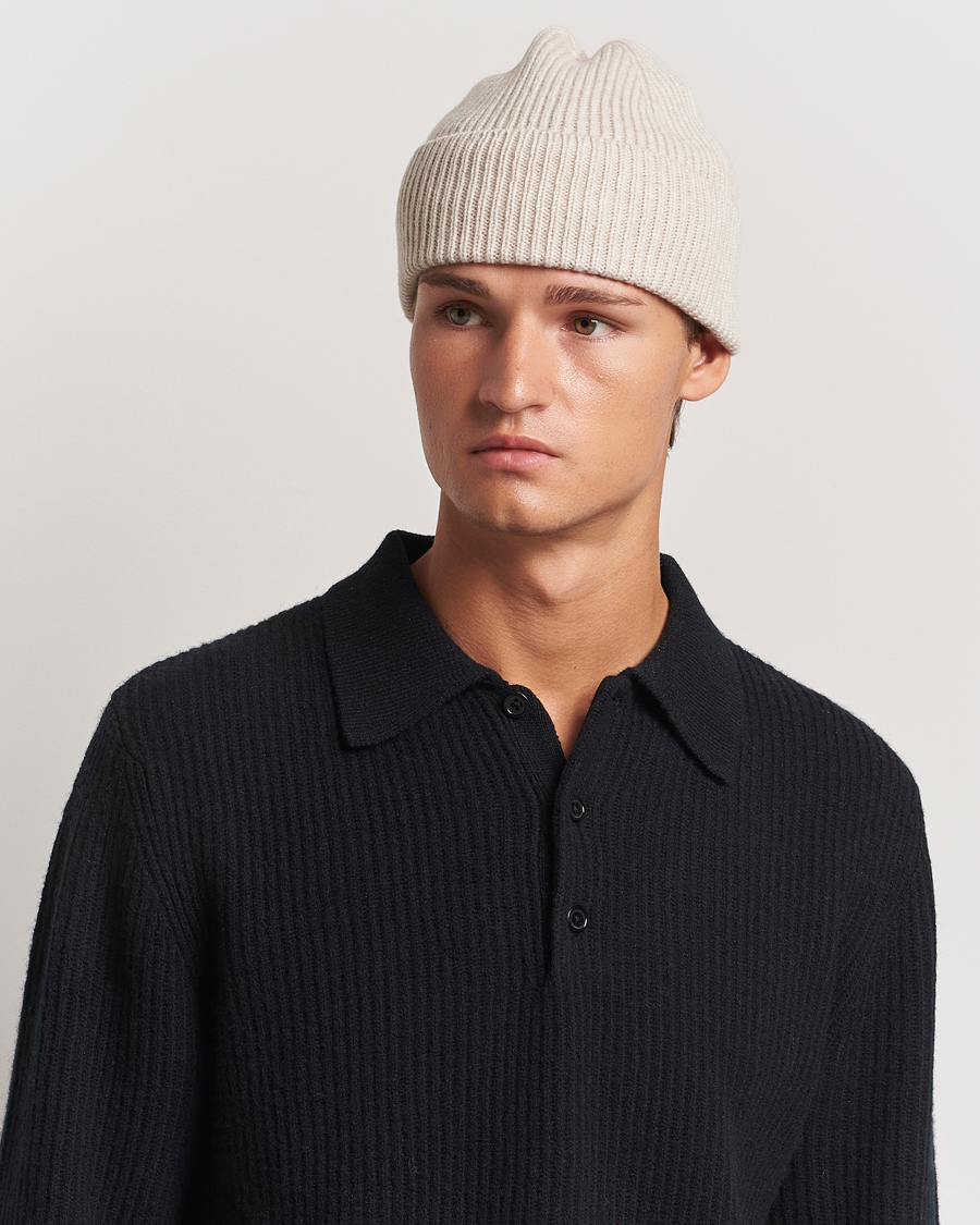 Men | Beanies | Colorful Standard | Merino Wool Beanie Ivory White