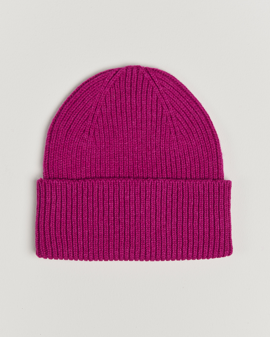 Men | Colorful Standard Merino Wool Beanie Magenta Blaze | Colorful Standard | Merino Wool Beanie Magenta Blaze