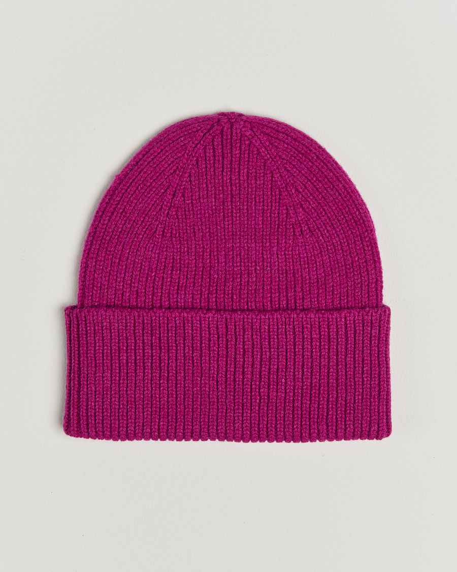Men | Colorful Standard Merino Wool Beanie Magenta Blaze | Colorful Standard | Merino Wool Beanie Magenta Blaze