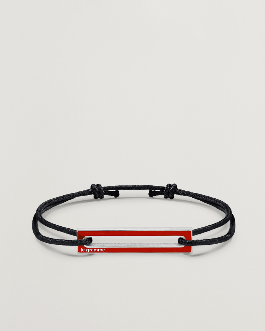 LE GRAMME Lacquered Cord Bracelet Red at CareOfCarl.com