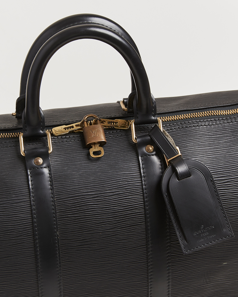Louis Vuitton Pre-Owned Keepall 45 Epi Leather Travel Bag Black at