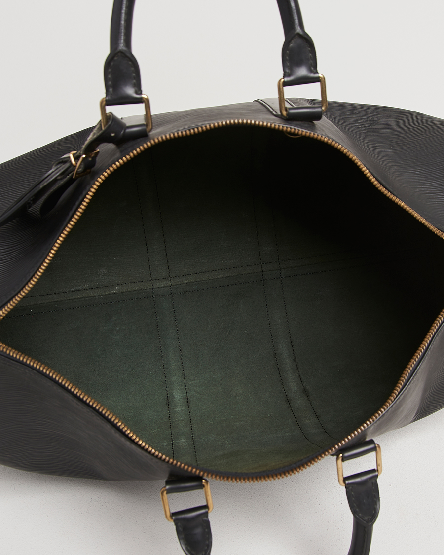 Men | Louis Vuitton Pre-Owned Keepall 45 Epi Leather Travel Bag Black | Louis Vuitton Pre-Owned | Keepall 45 Epi Leather Travel Bag Black
