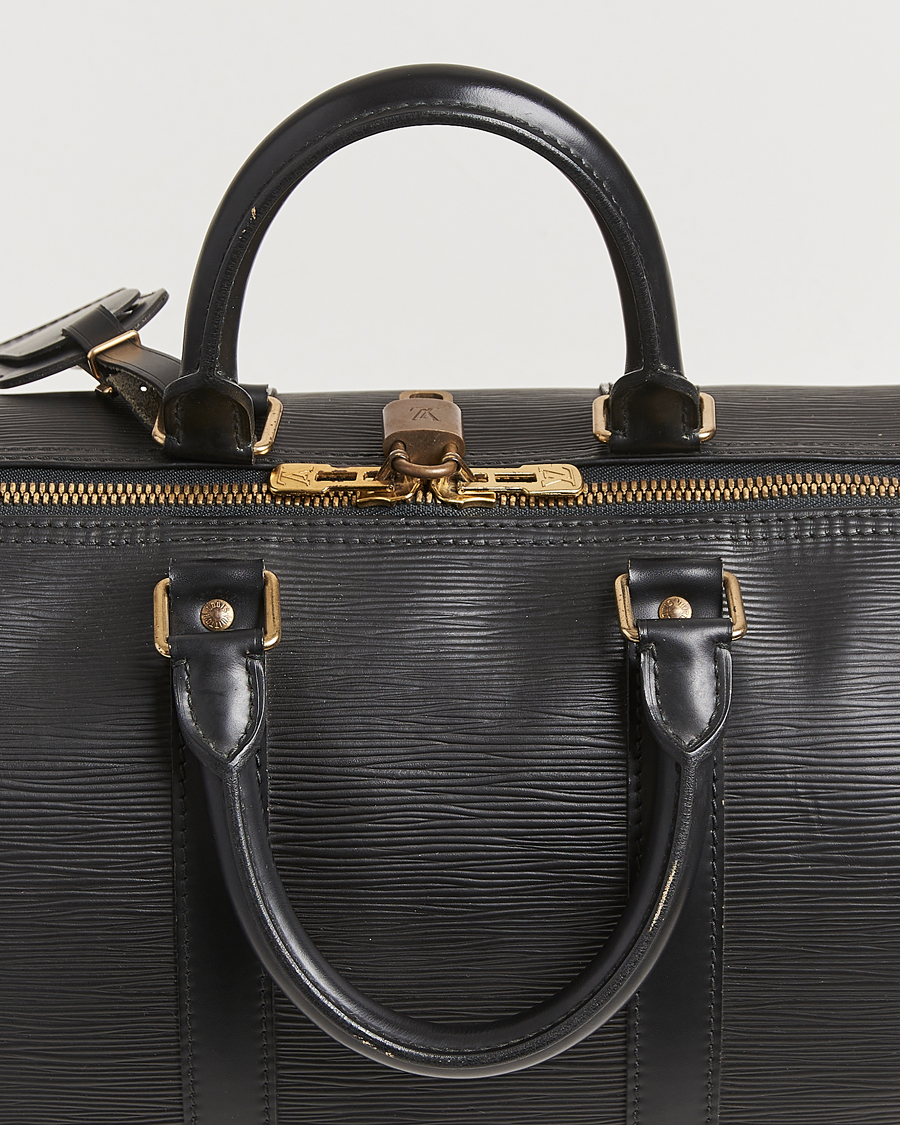 Men | Louis Vuitton Pre-Owned Keepall 45 Epi Leather Travel Bag Black | Louis Vuitton Pre-Owned | Keepall 45 Epi Leather Travel Bag Black