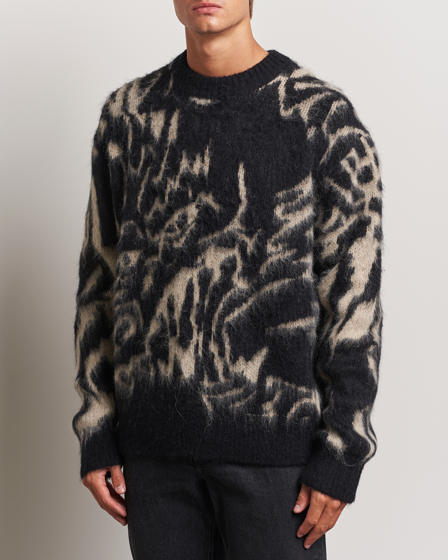 J.Lindeberg Falkor Jacquard Knit Sweater Black at CareOfCarl.com