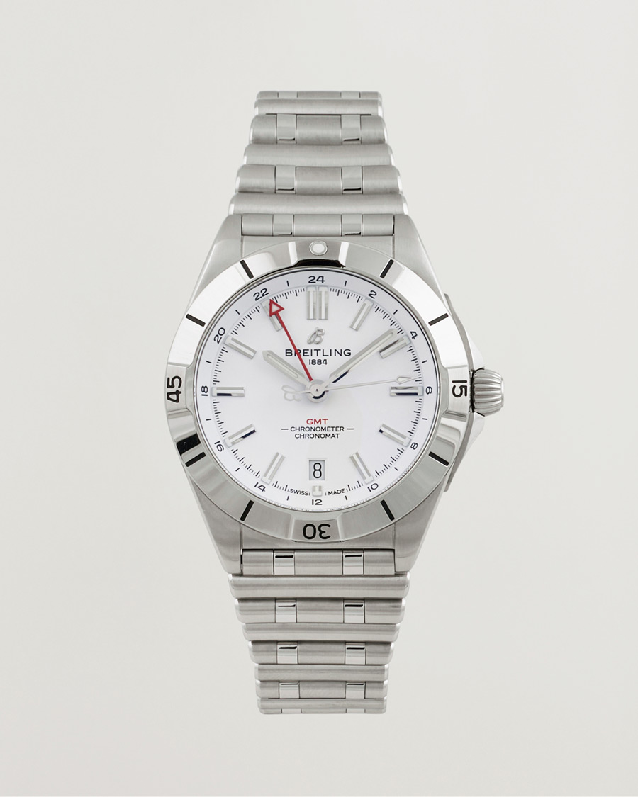 Men | Breitling Pre-Owned Chronomat GMT A32398 Silver | Breitling Pre-Owned | Chronomat GMT A32398 Silver